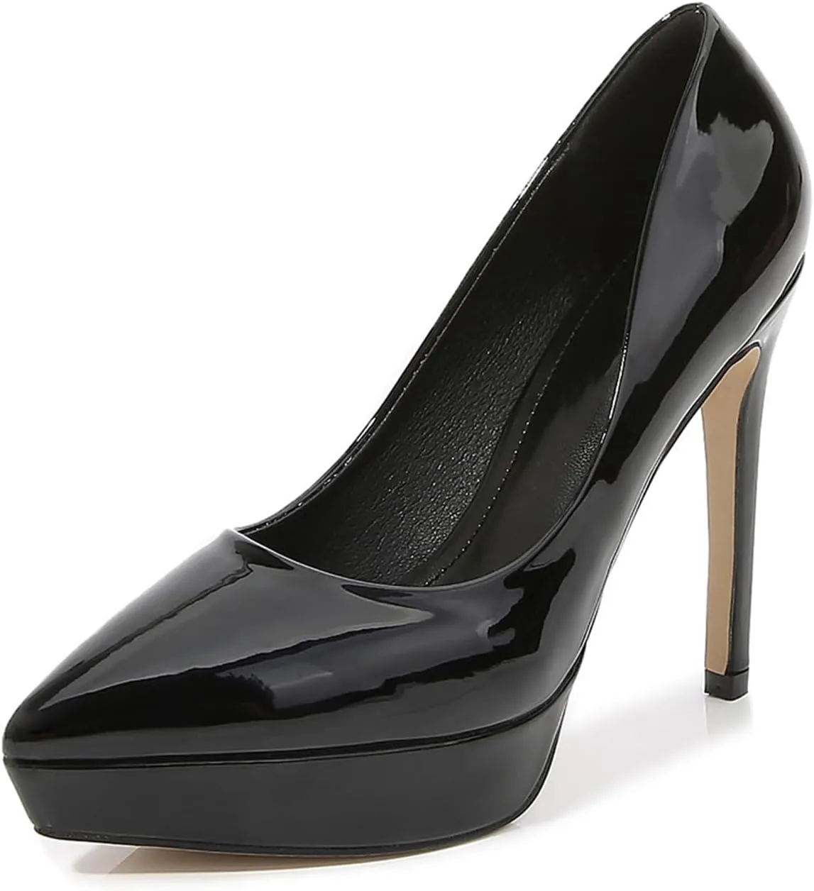 12CM/4.72IN Women's Closed Toe Platform High Heels Stiletto Dress High Heeled Wedding Party Office Pumps Shoes