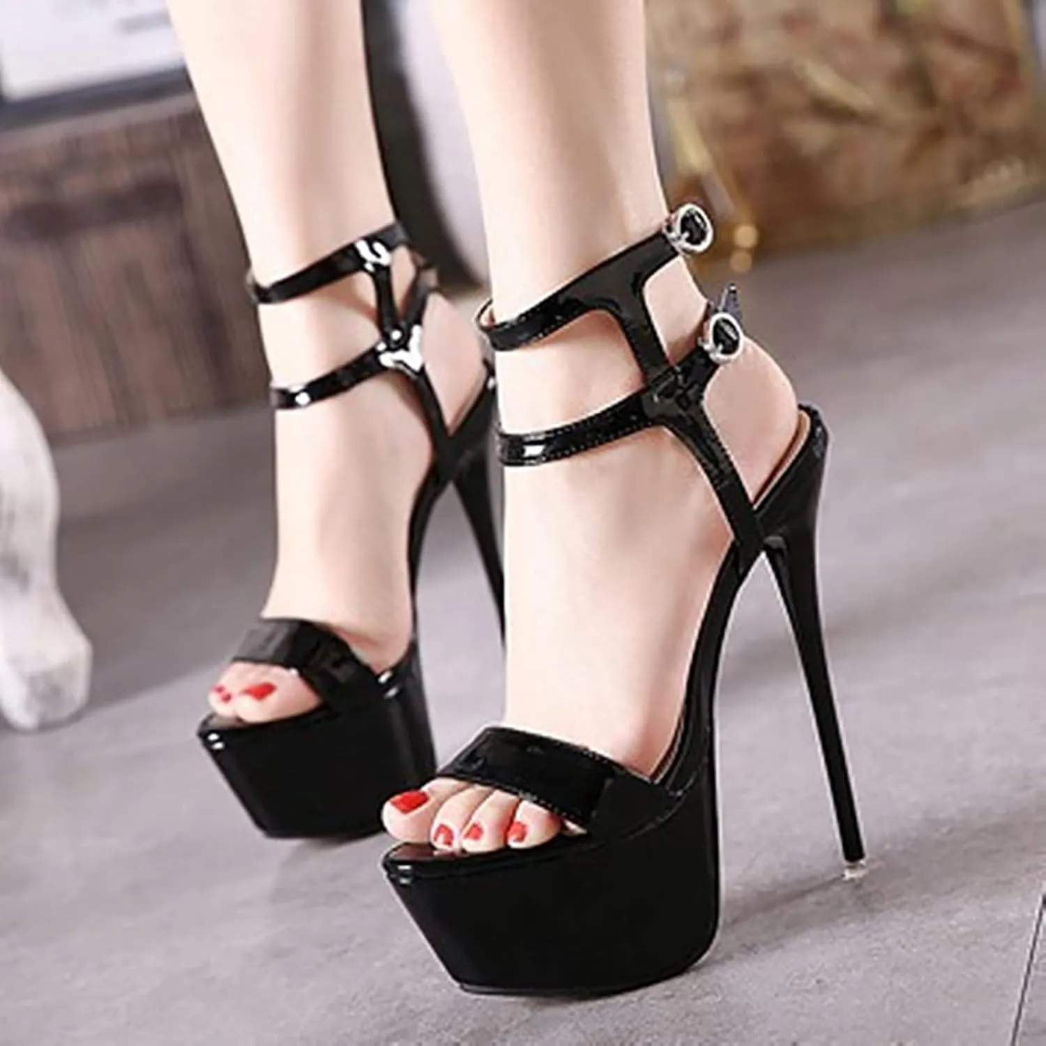 16CM/6.30IN Summer Fashion High Heels Platform Sandals for Women Sexy Open Toe High Heels Party Dress Wedding Nightclub Women Shoes
