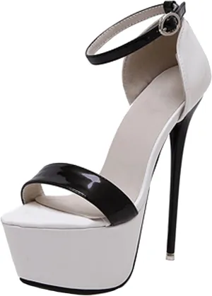 16CM/6.30IN Women's Fashion Classic Ankle Strap Heels Peep Toe Platform Buckle Strappy High Heels Sandals Court Shoes Pole Dancer Stripper Party Dress Evening