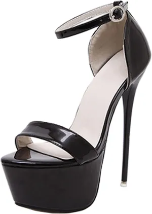 16CM/6.30IN Women's Fashion Classic Ankle Strap Heels Peep Toe Platform Buckle Strappy High Heels Sandals Court Shoes Pole Dancer Stripper Party Dress Evening