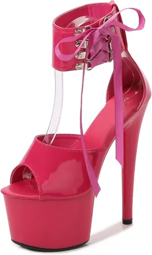 6.69 inch/17cm Women's Sexy High Heels Fashion Open Toe Stiletto Wedding Dress Shoes Elegant Comfortable Party Dress Pumps for Women