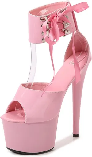 6.69 inch/17cm Women's Sexy High Heels Fashion Open Toe Stiletto Wedding Dress Shoes Elegant Comfortable Party Dress Pumps for Women