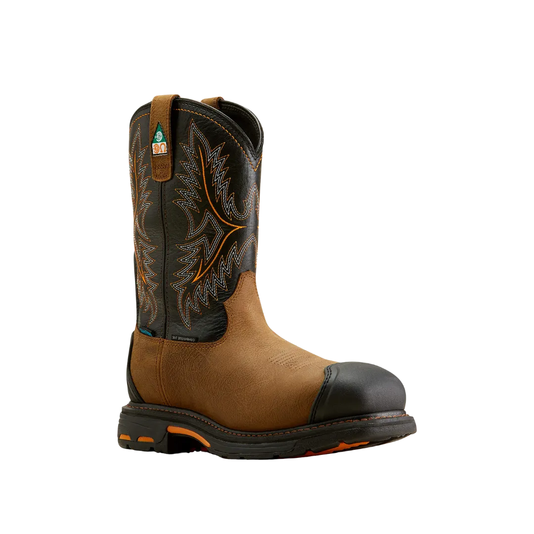 Ariat Men's WorkHog Brown Waterproof Composite Toe Work Boot