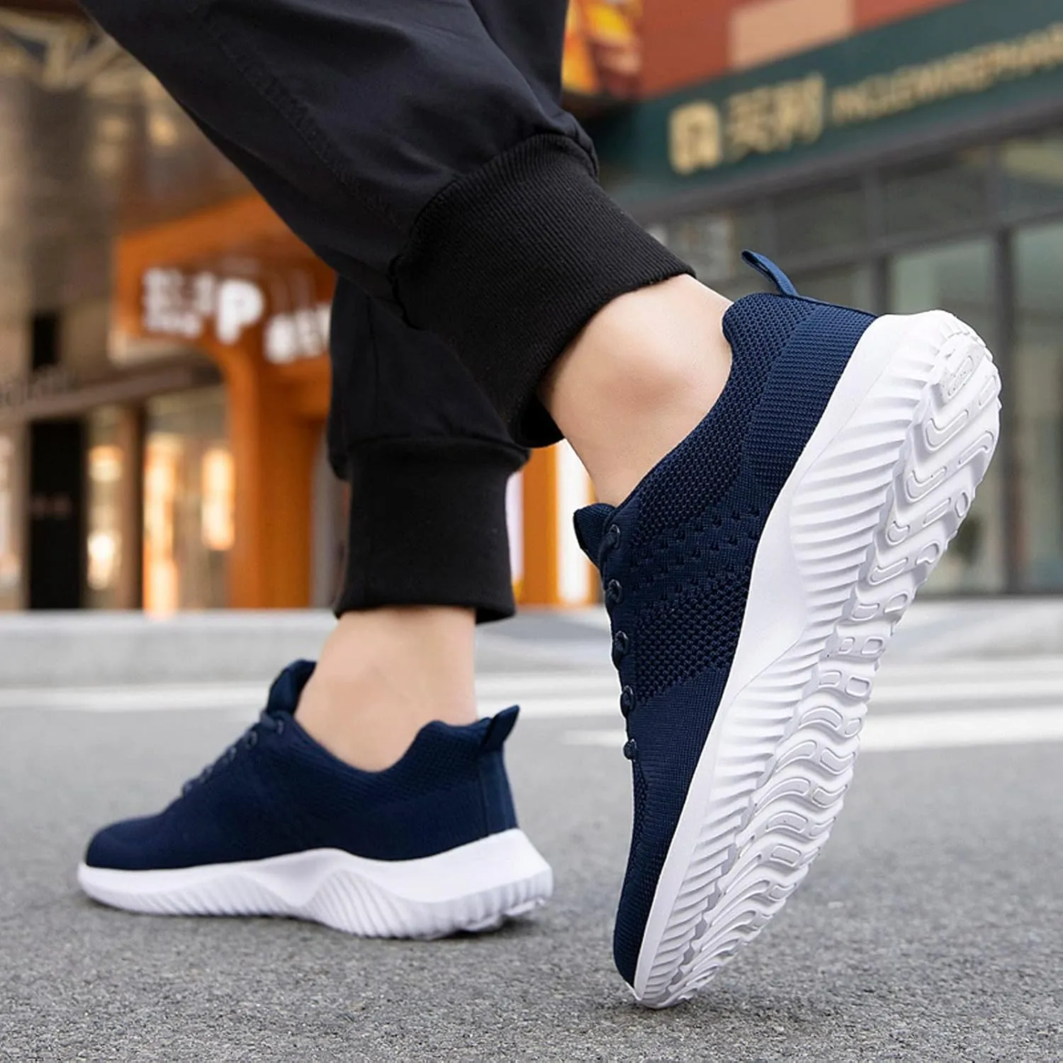 Athletic Walking Shoes for Men Lightweight Tennis Shoes Non Slip Running Shoes Comfortable Breathable Sneakers