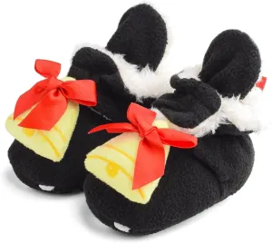 Baby Christmas Booties Infant Newborn Boys Girls Cozy Fleece Slippers Soft Winter Warm Crib Sock Shoes First Walkers