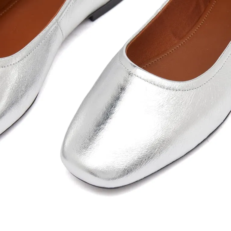 Ballerinas Vagabond Jolin Metallic Leather, silver