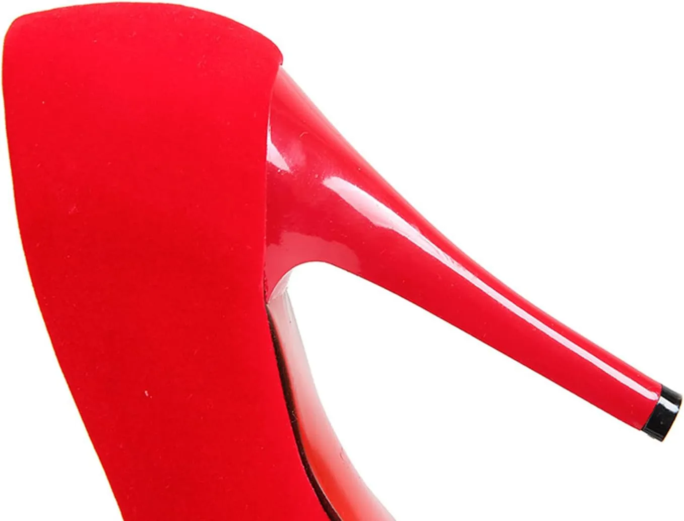bbruriy Unisex Men's Women's Platform High Heel Classy & Elegant Slip-On Peep Toe Pumps with 4.7" Stiletto Heel Sexy Stripper Club Pole Dance Dress Shoes
