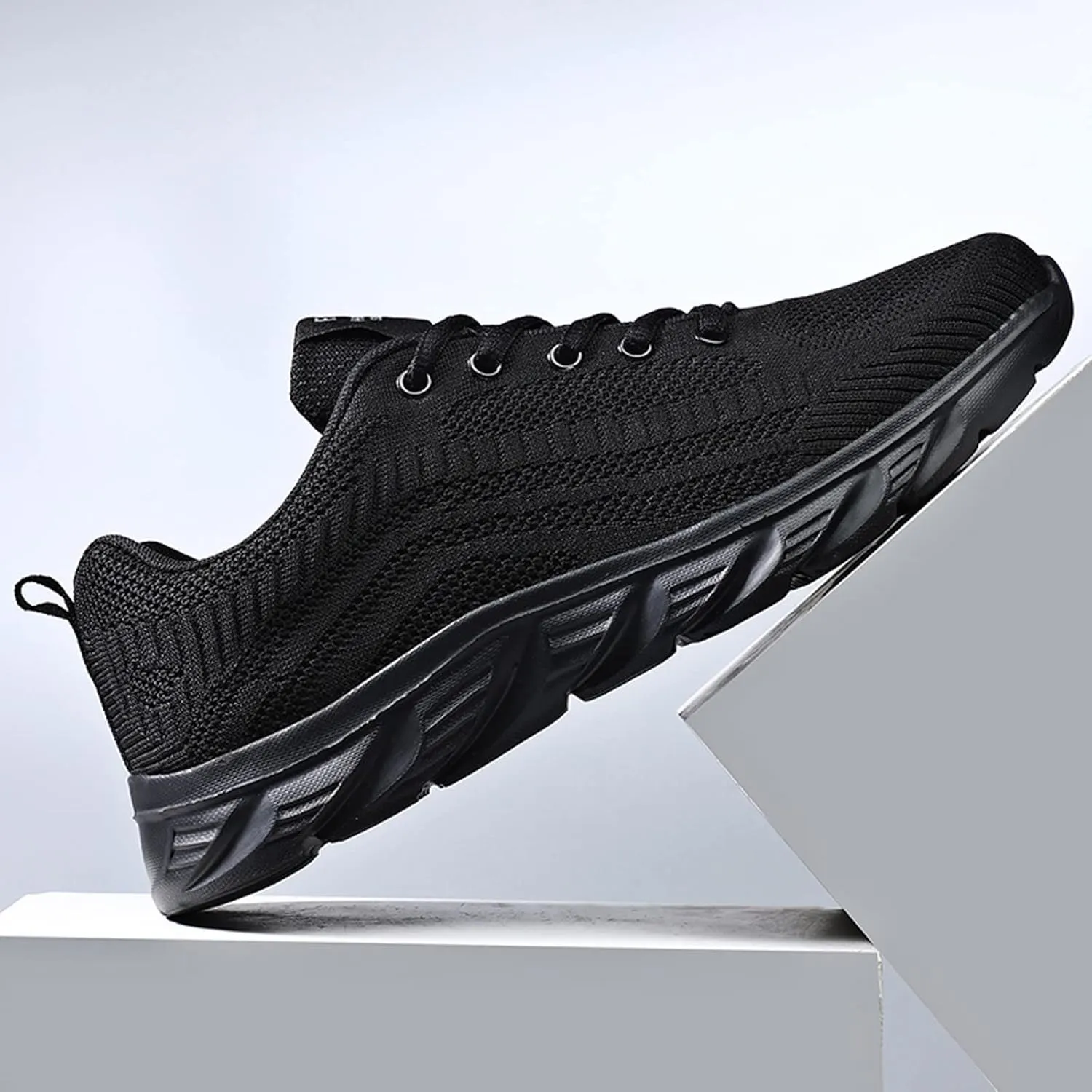Cathalem Sneakers for Men Lace up Sneakers Breathable Shoes Air Cushion Lady Split Sole Athletic Walking Shoes