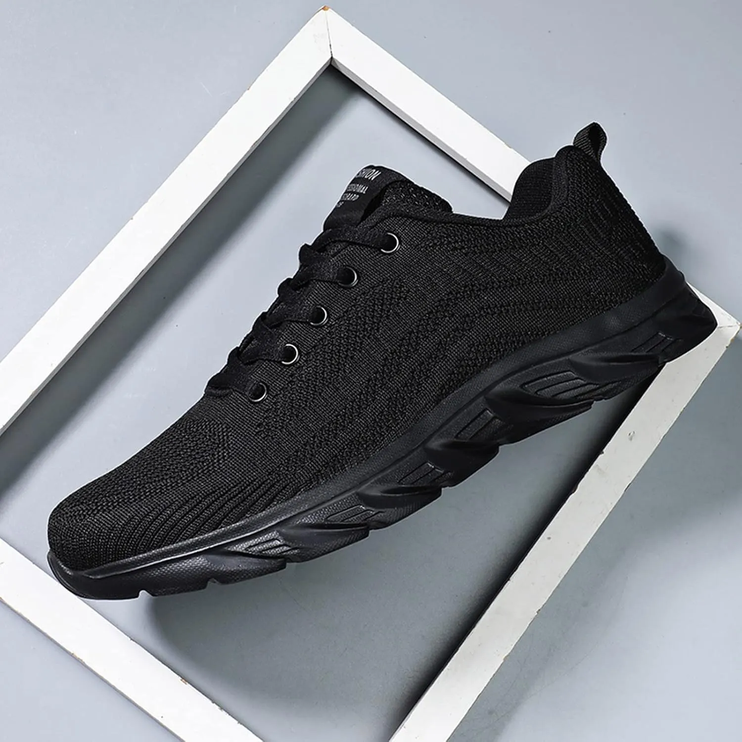 Cathalem Sneakers for Men Lace up Sneakers Breathable Shoes Air Cushion Lady Split Sole Athletic Walking Shoes