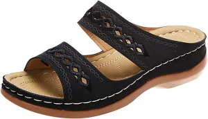 Cathalem Summer Sandals for Women 2024 Open Toe Ankle Strap Platform Sandals Casual Strappy Low Wedges Sandals Beach Sandals