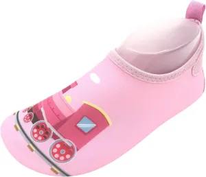 Children Thin and Breathable Swimming Shoes Water Park Cartoon Rubber Soled Beach Shoes Skin Diving Shoes Toddler Size 8 (Hot Pink-C, 9 Toddler)