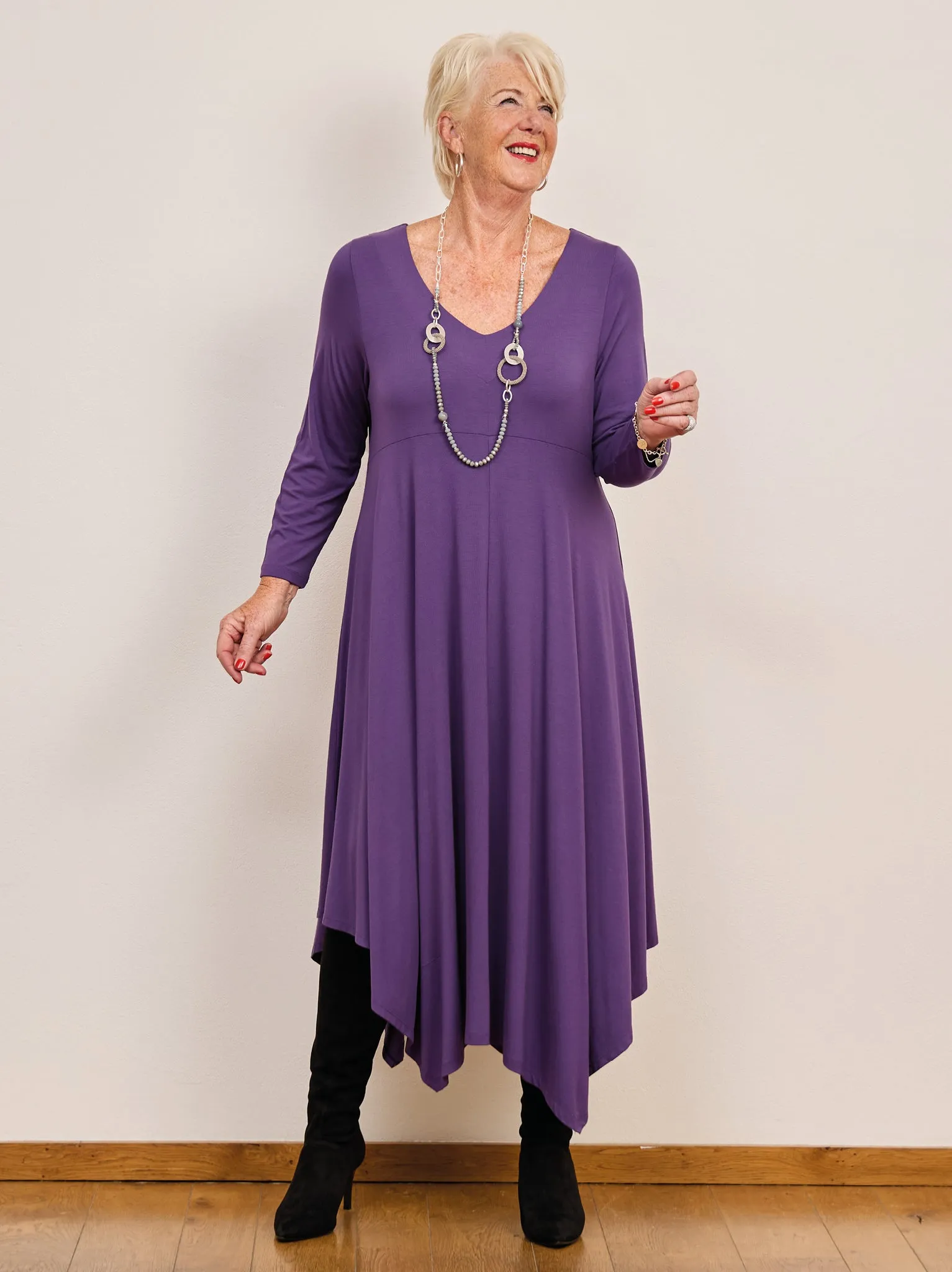 Danni Jersey Dress - Purple