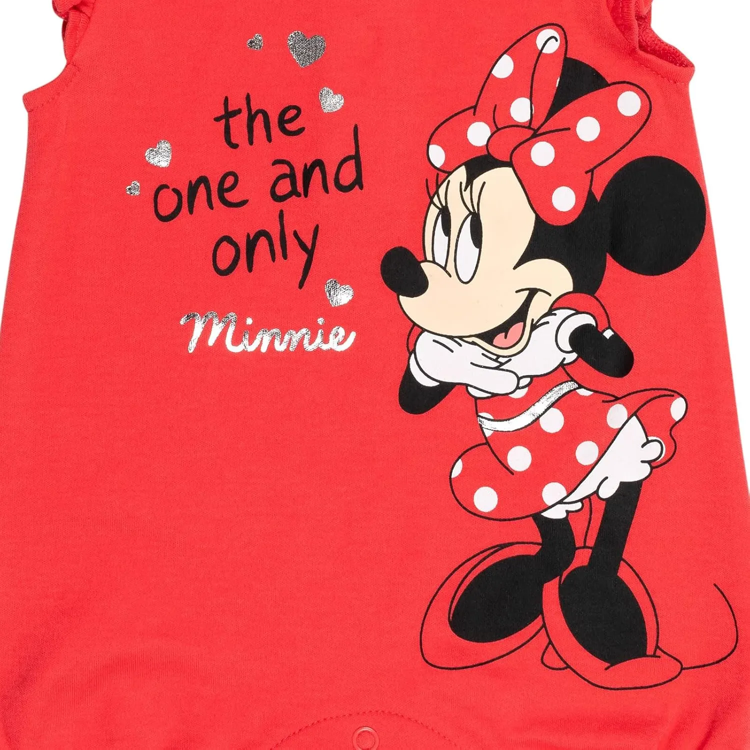 Disney Minnie Mouse Winnie the Pooh Nightmare Before Christmas Baby Girls Snap Romper and Bucket Sun Hat Newborn to Infant