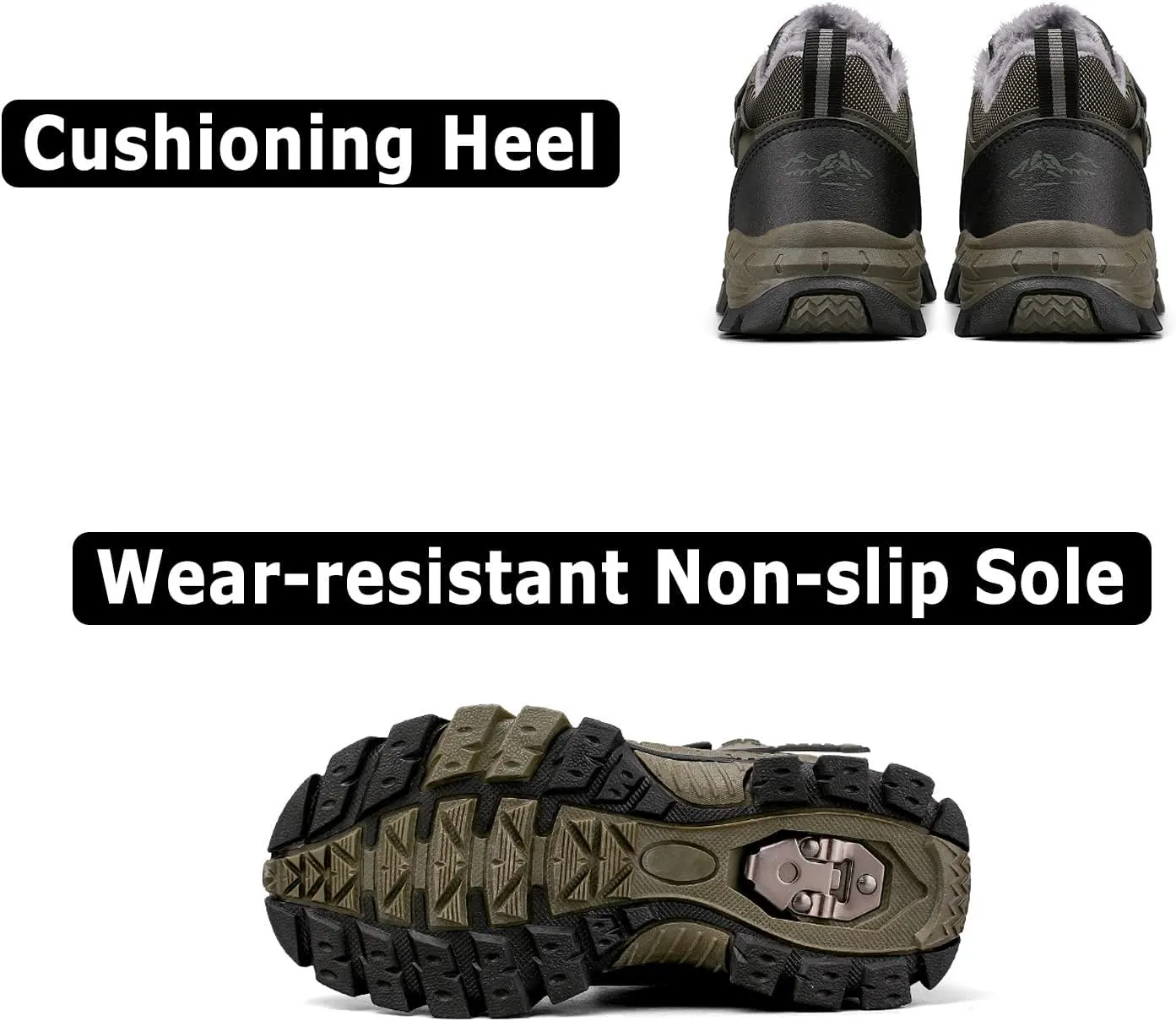 FLIOZY Kids Hiking Boots Boys Girls Winter Snow Boots Non Slip Warm Snow Sports Shoes Outdoor Walking Climbing Sneaker