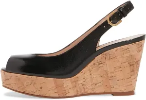 FSJ Women Peep Toe High Heel Wedge Sandals Slip on Cork Pumps Slingback Platform Slide Casual Party Dress Shoes Size 4-15 US