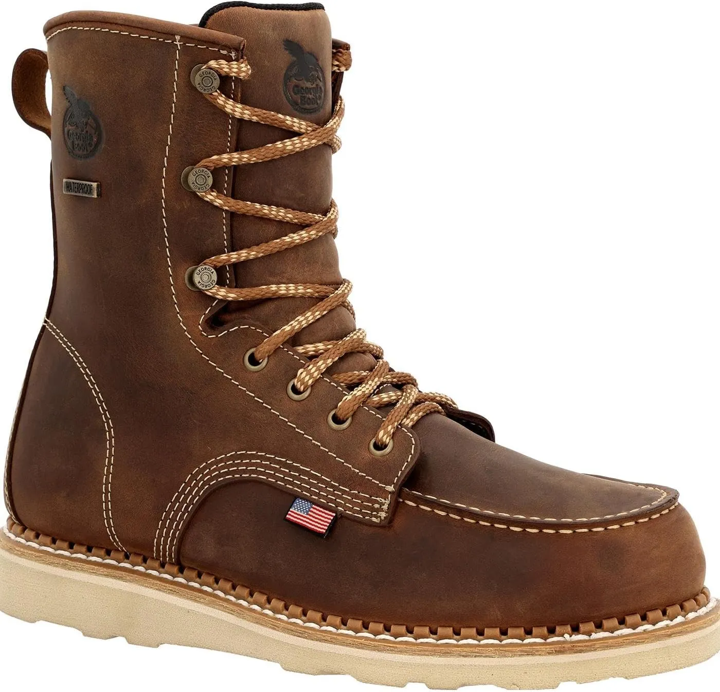 Georgia Boot Womens Men BRN 8" Workmen BRN 8" Work