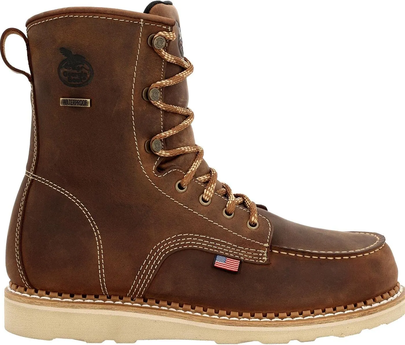 Georgia Boot Womens Men BRN 8" Workmen BRN 8" Work