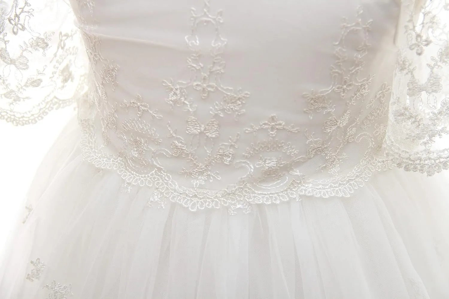 Glamulice Baby Girl Newborn Lace Christening Gown Baptism Dress Infant/Toddler Girls Formal Communion Outfit