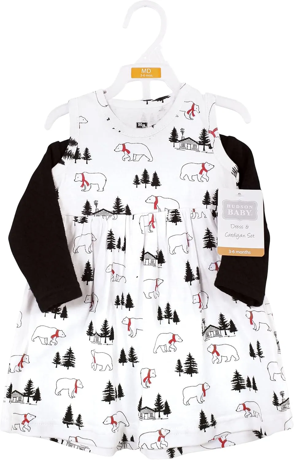 Hudson Baby Girls' One Size Quilted Cardigan and Dress