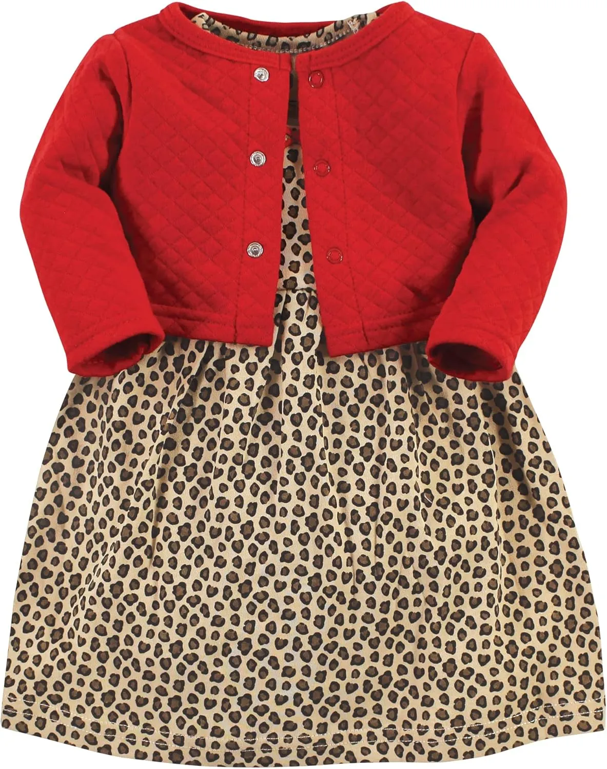 Hudson Baby Girls' One Size Quilted Cardigan and Dress