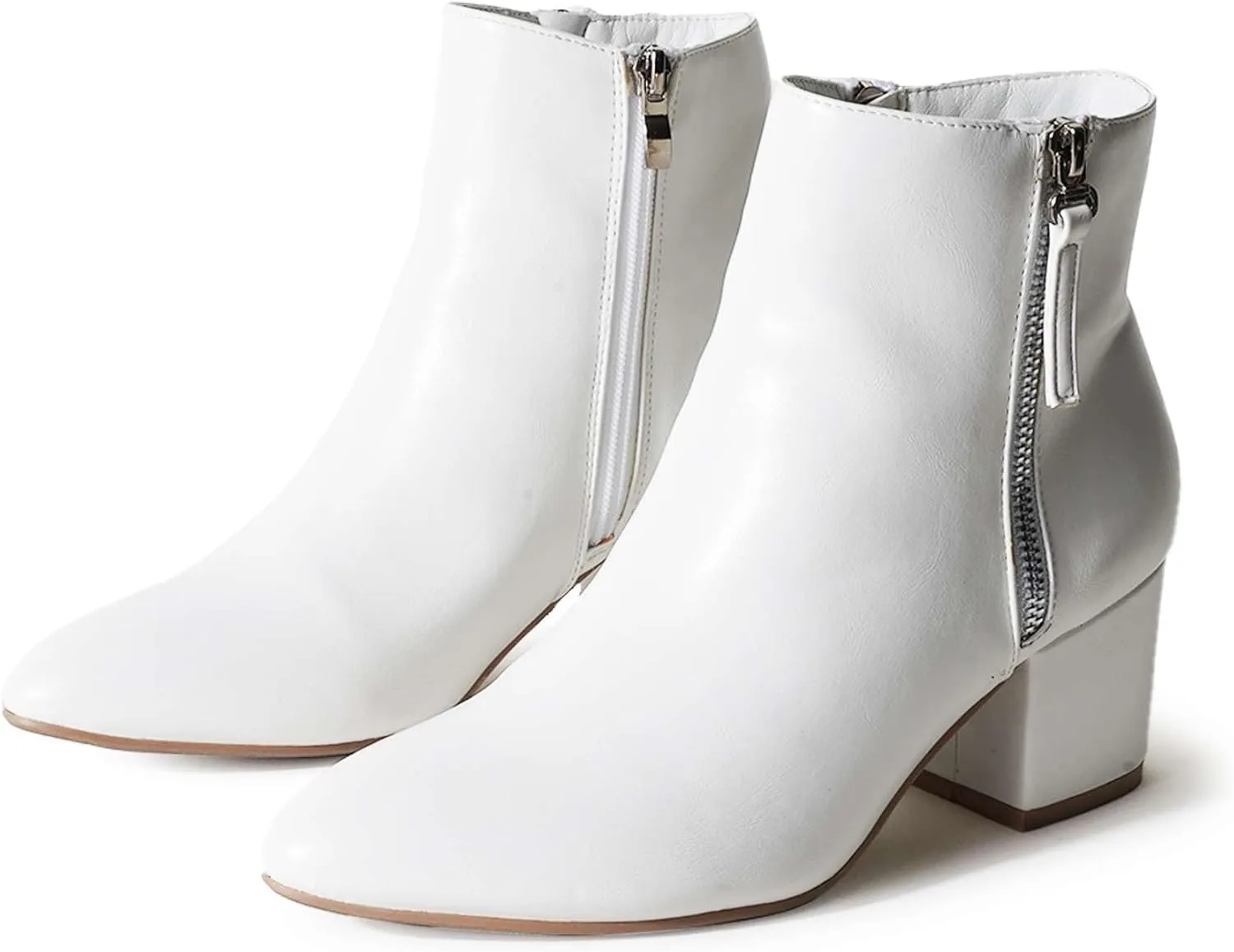 J. Adams Zuma Ankle Bootie  Closed Pointed Toe Low Block Heel Zip Up Boot
