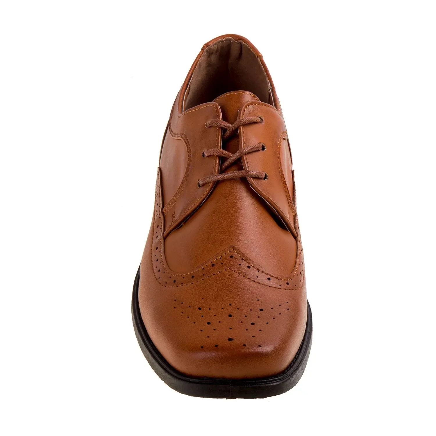 Josmo Classic Dress Shoes for Boys with Josmo Wings, Black