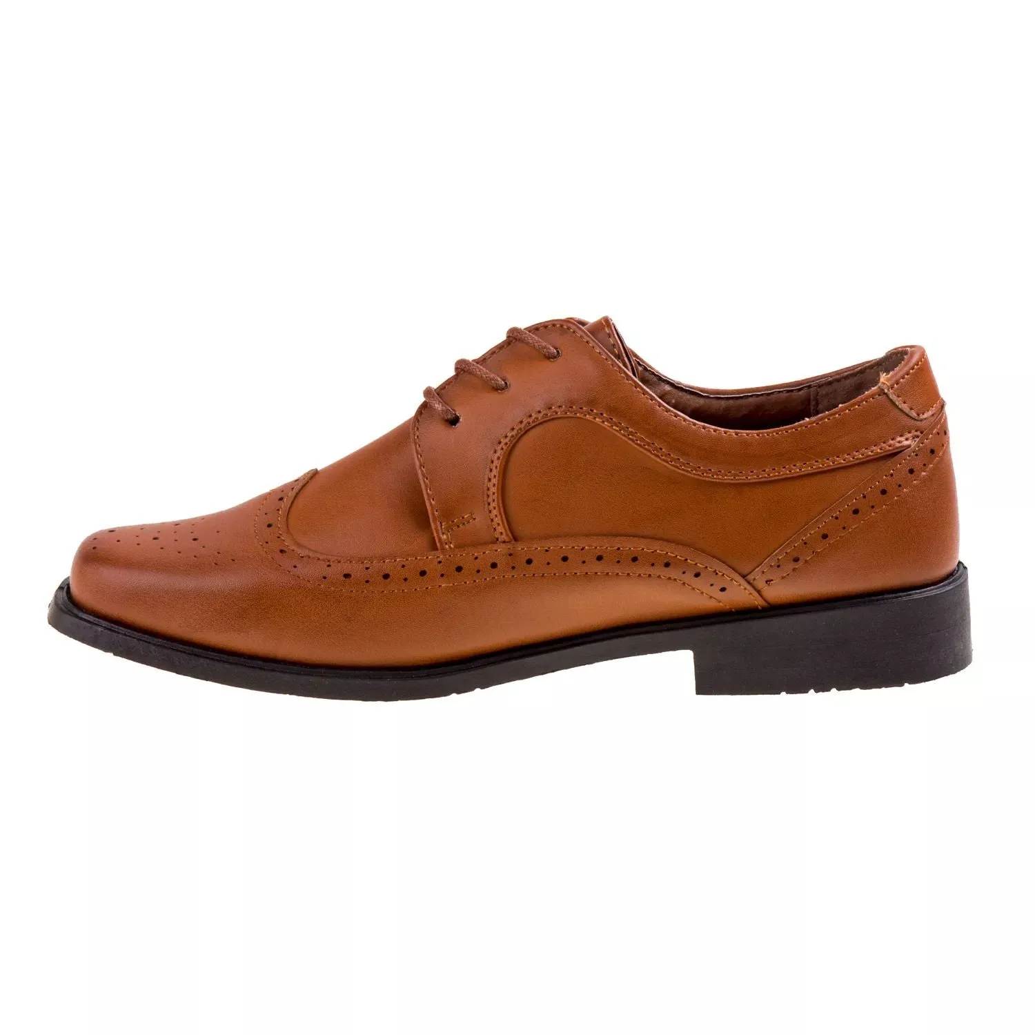 Josmo Classic Dress Shoes for Boys with Josmo Wings, Black