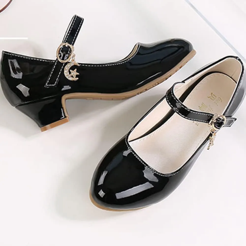 Little Girls Mary Jane Dress Pumps Shoes Princess Ballet Flats Low Heels for School Wedding Party Dress Shoes for Kids
