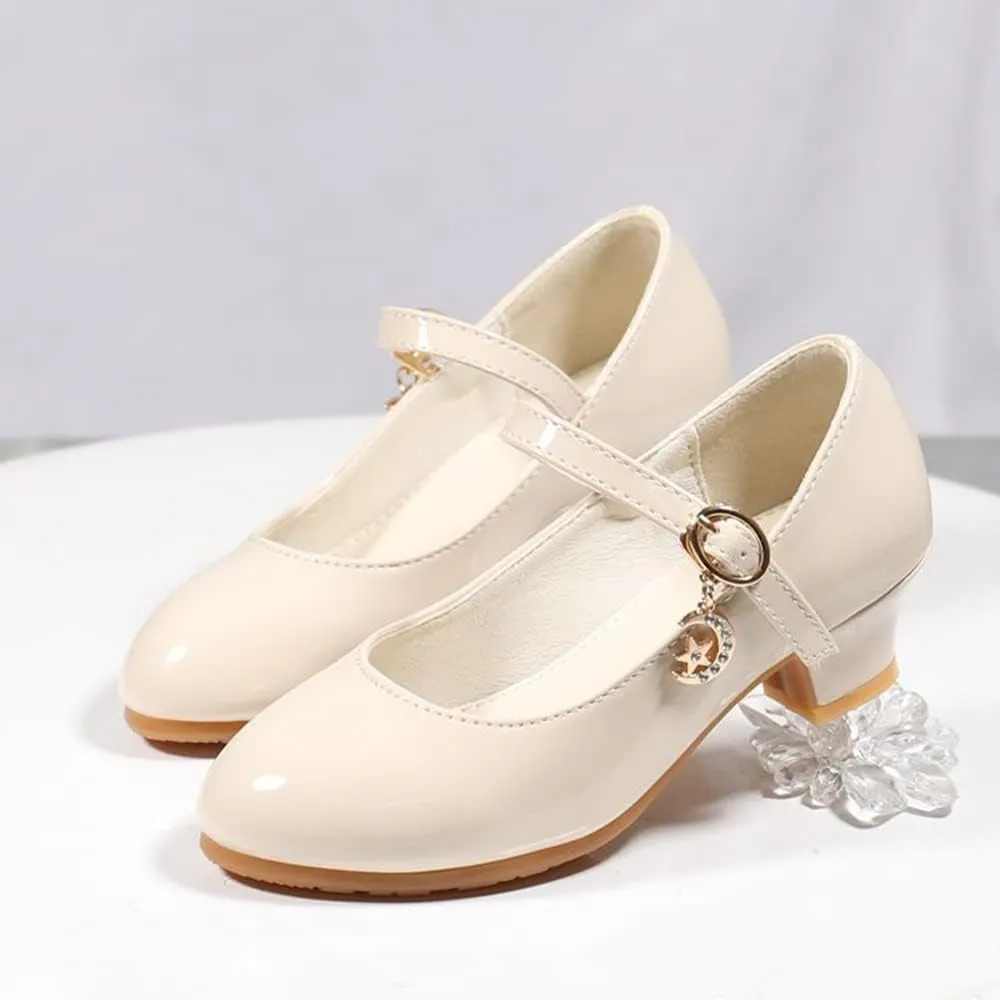 Little Girls Mary Jane Dress Pumps Shoes Princess Ballet Flats Low Heels for School Wedding Party Dress Shoes for Kids
