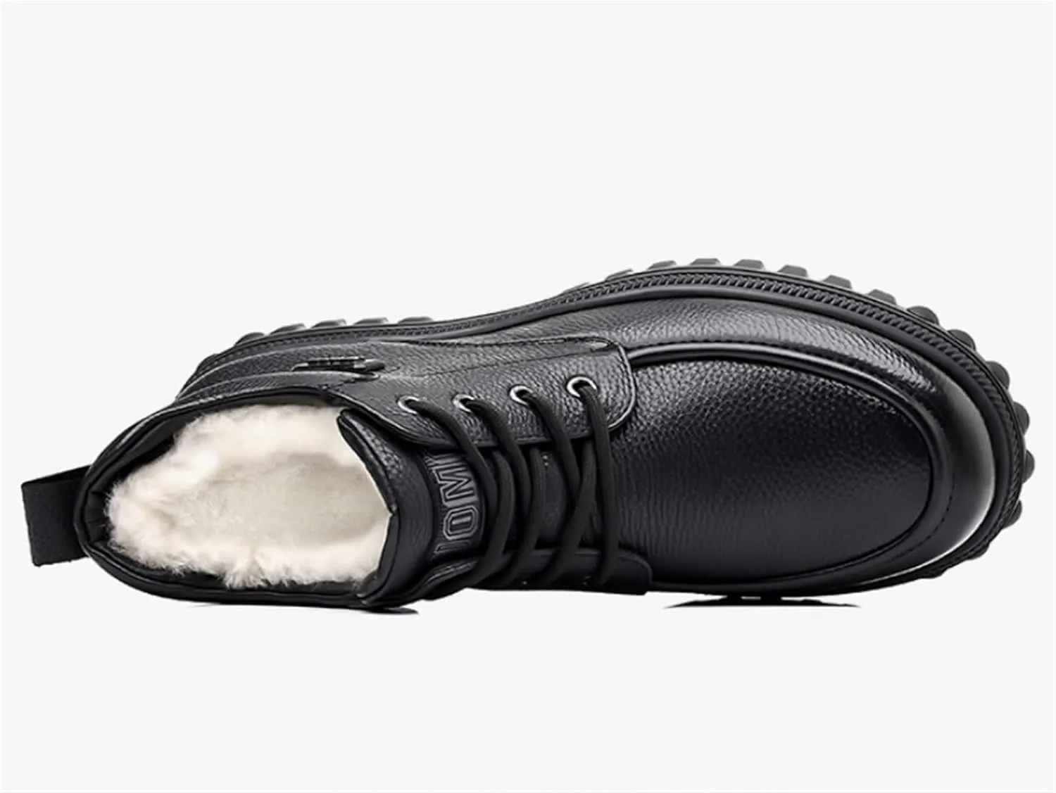 Men's Winter Snow Boots Warm Lace-Up Outdoor Comfort Round Toe Waterproof Lightweight Platform Dress Leather Derby Boots For Men