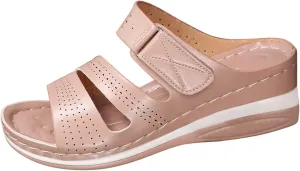 Orthopedic Wedge Sandals for Women 2025 Low Heels Arch Support Slingback Hollow Platform Beach Sandals Footwear