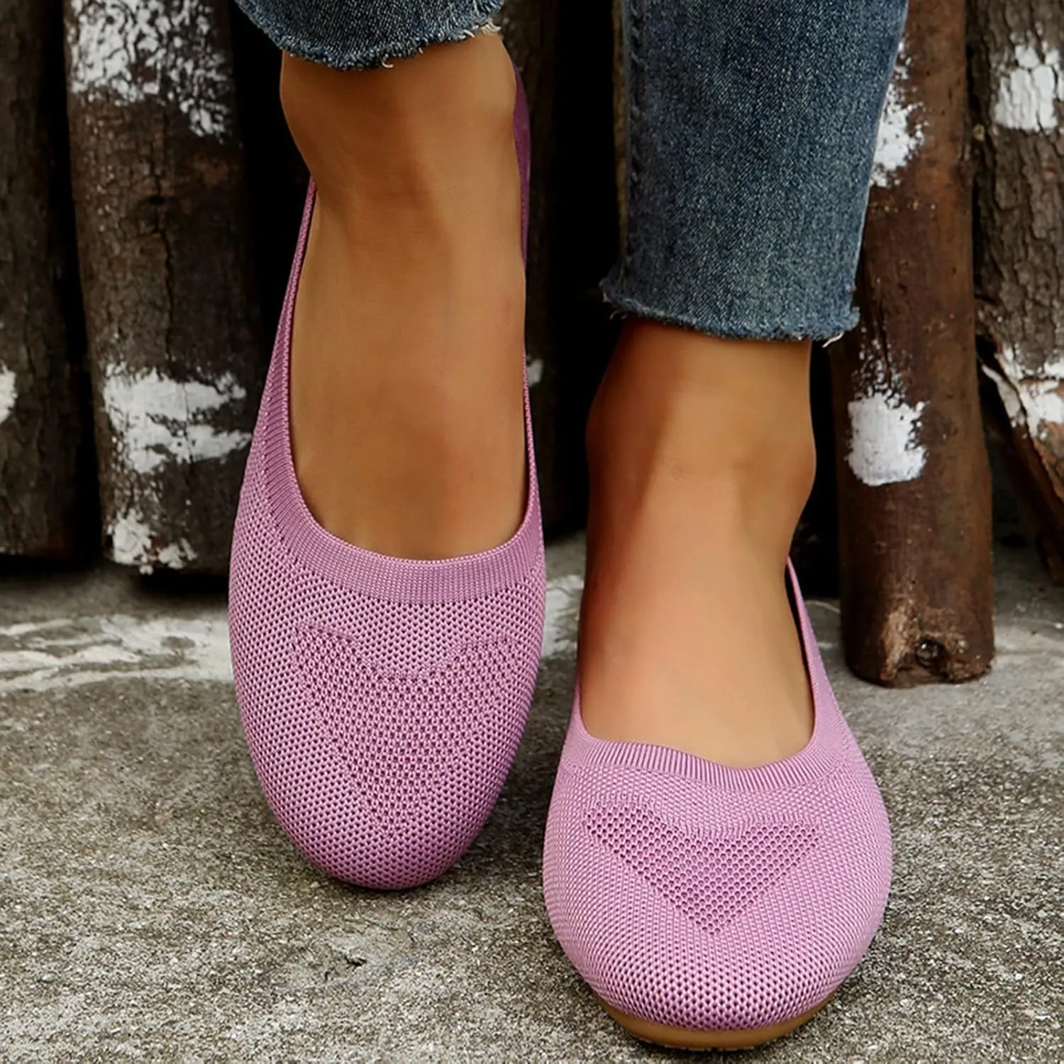 Sandals Women Summer Fashion Mesh Breathable Slip on Flat Sandals Solid Pointed Toe Closed Toe Shallow Mouth Shoes Lightweight Comfy Ladies Casual Shoes