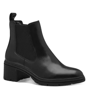 Tamaris Womens Black Leather Chelsea Boot - 1-25456-43