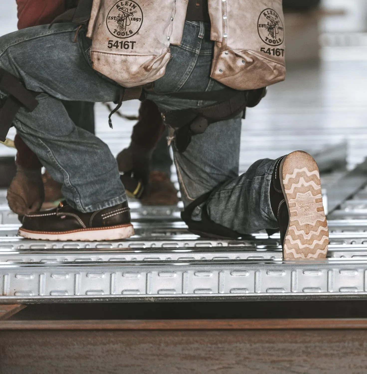 Thorogood 1957 Series 6 Waterproof Steel Toe Work Boots for Men - Full-Grain Leather with Moc Toe, Comfort Insole, and Slip-Resistant Wedge Outsole; EH Rated