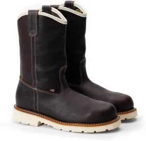 Thorogood American Heritage 11 Steel Toe Wellington Boots for Men - Premium Full-Grain Leather, Slip-Resistant Heel Outsole and Comfort Insole