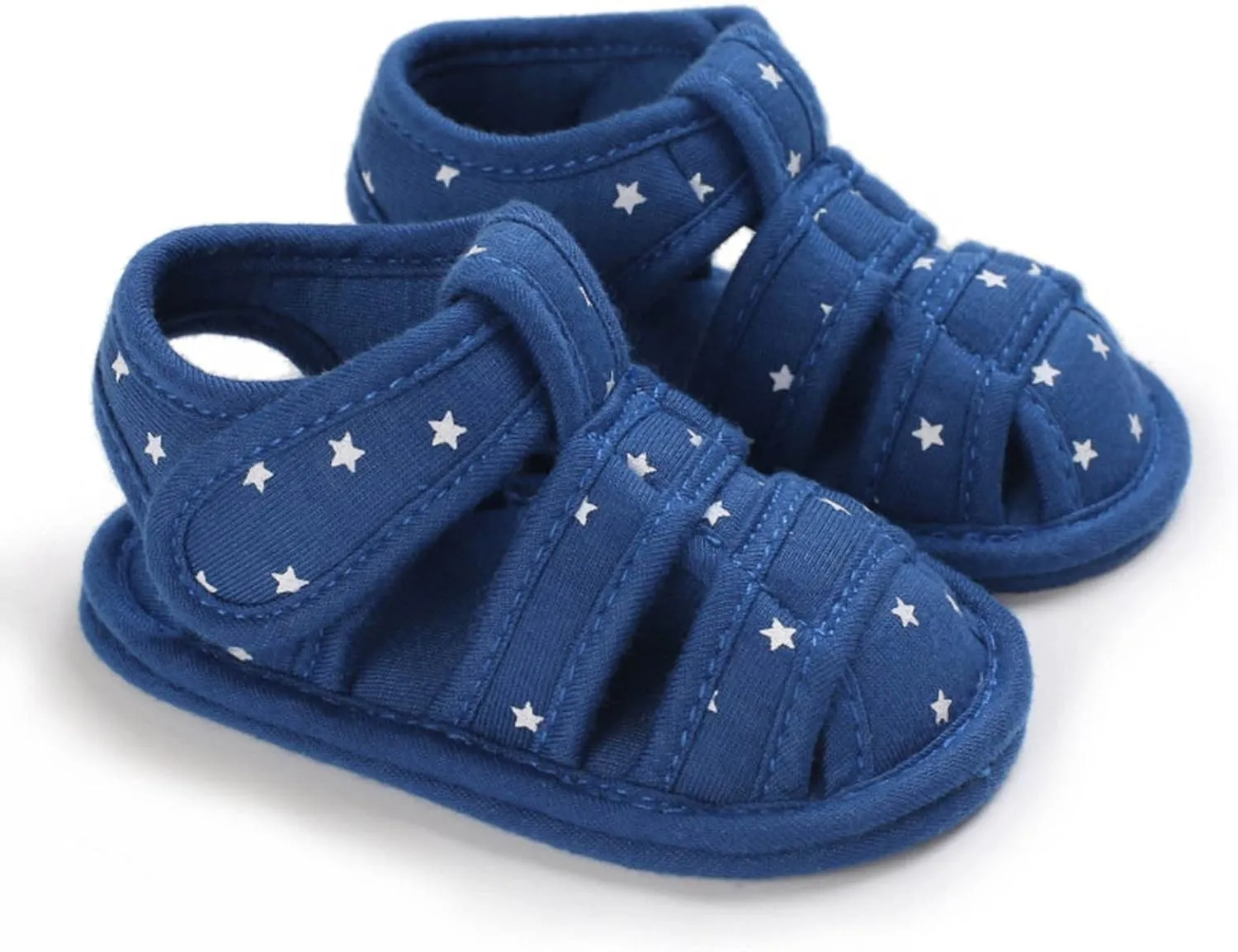 Toddler Cotton Gldiator Sandals Comfy Breathable Closed Toe Flat Shoes Baby Boys Girls Indoor Infant Walking Shoes