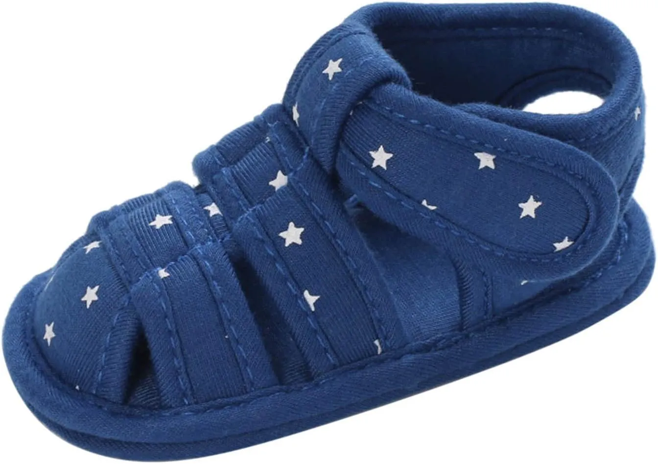 Toddler Cotton Gldiator Sandals Comfy Breathable Closed Toe Flat Shoes Baby Boys Girls Indoor Infant Walking Shoes