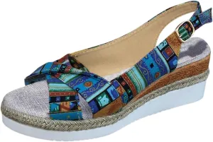 ZSpzx Orthopedic Sandals for Women,2025 Womens Espadrilles Wedge Sandal Comfortable Dressy Summer Open Toe Ankle Strap Platform Slip on Bow Knot Outdoor Shoes for Daily Wear