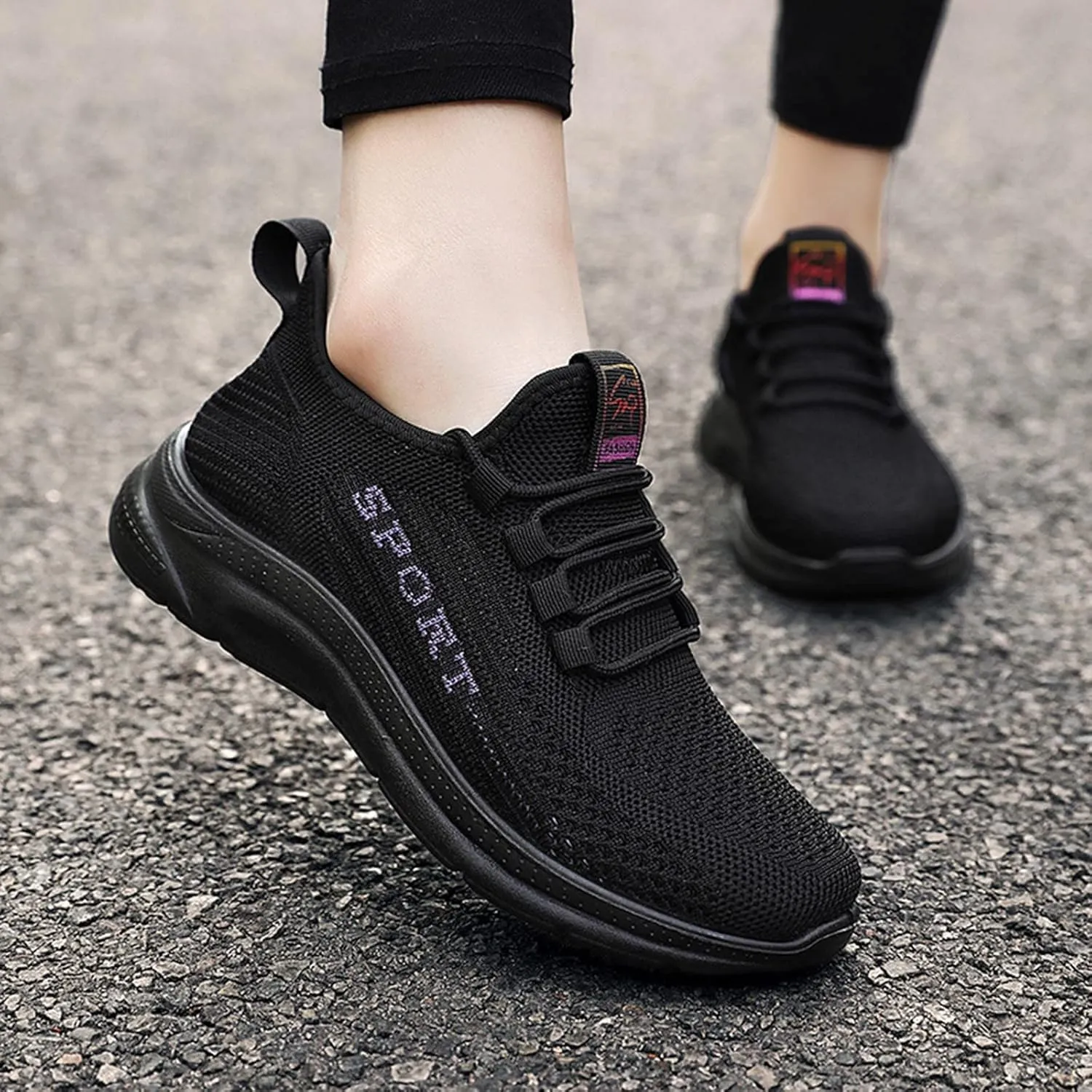 ZSpzx Womens Sport Shoes Air Cushioned Low Top Orthopedic Running Sneakers Athletic Comfy Breathable Arch Support Orthopedic Tennis Jogging Shoe Fashion Footwear for Gym Travel Daily Wear