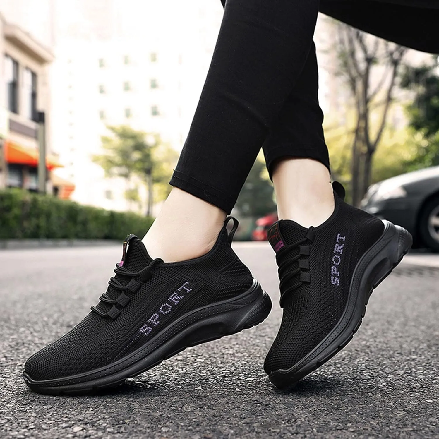 ZSpzx Womens Sport Shoes Air Cushioned Low Top Orthopedic Running Sneakers Athletic Comfy Breathable Arch Support Orthopedic Tennis Jogging Shoe Fashion Footwear for Gym Travel Daily Wear